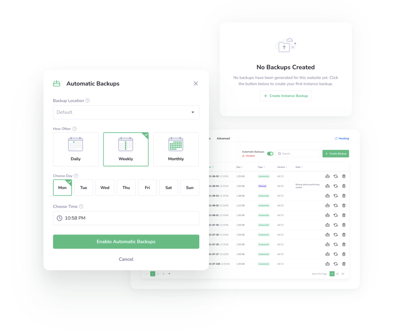 Scheduled Backups